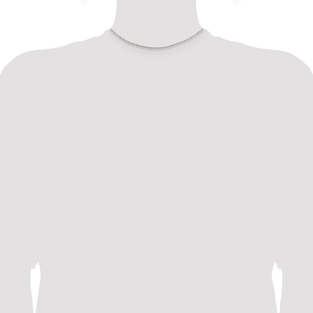Sterling Silver 1.4mm Singapore Chain 14 Inches