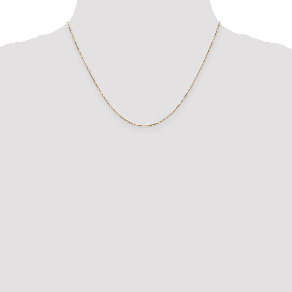 14K .8mm Round Cable Chain