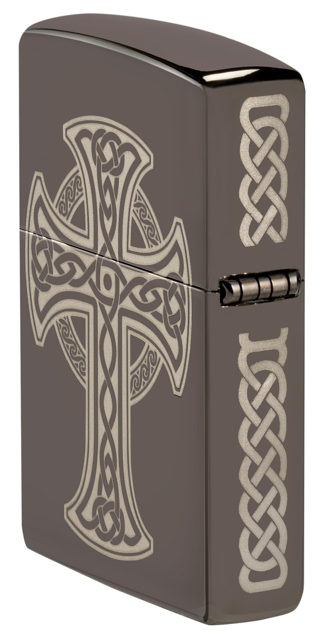 Zippo 48614 Black Ice Celtic Cross Design Windproof Pocket Lighter