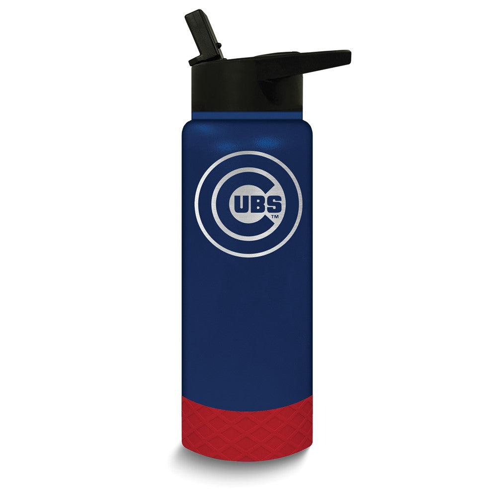 MLB Chicago Cubs Stainless Steel Silicone Grip 24 oz. Water Bottle
