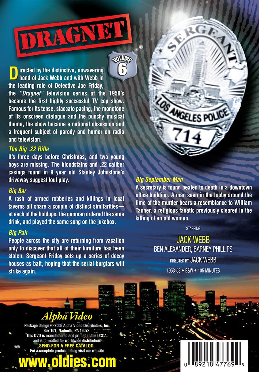 Dragnet 6 (DVD), Alpha Video, Drama