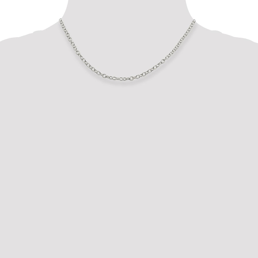 Sterling Silver 3.75mm Oval Cable Chain 16 Inches