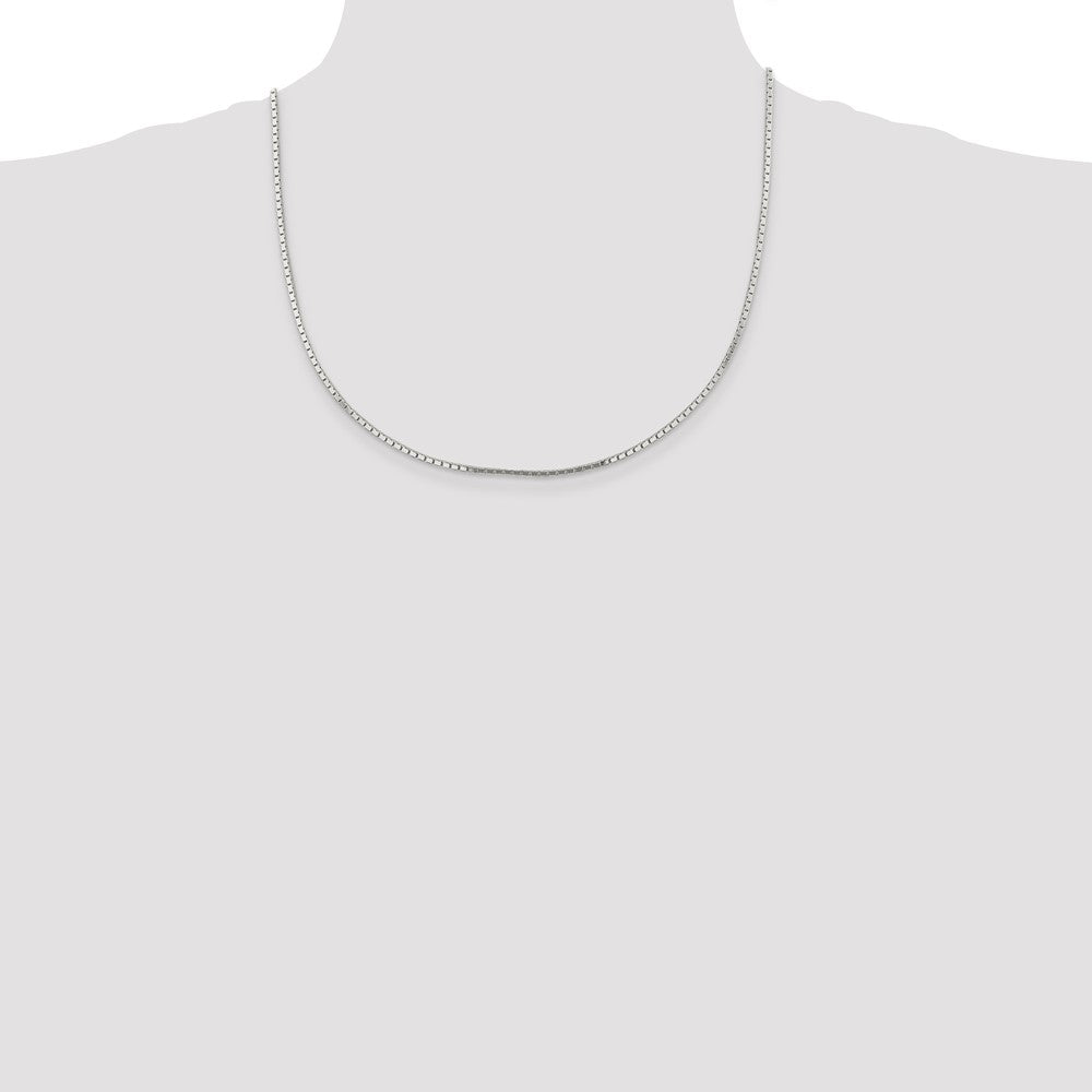 Sterling Silver 1.5mm Mirror Box Chain 20 Inches