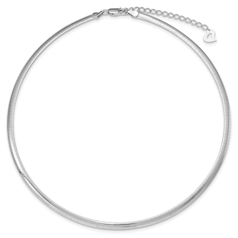 Sterling Silver Gold-plated 4mm Reversible w/2in ext Cubetto Chain 16 Inches