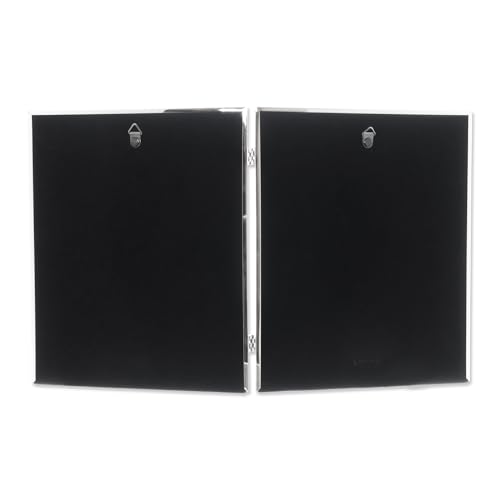 Lawrence Frames 510780D Silver Plated Double Bead 8x10 Hinged Double Picture Frame