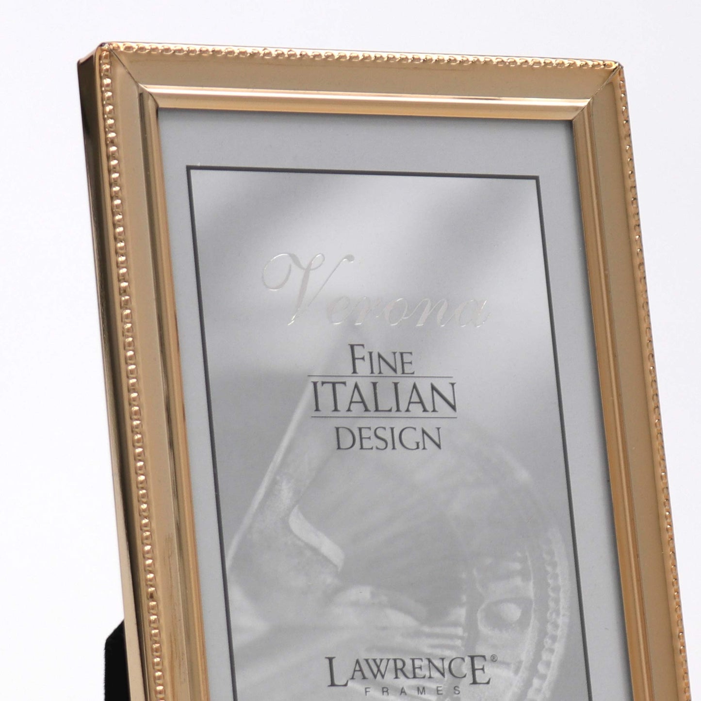 Polished Gold Metal 4x6 Picture Frame - Bead Border Design