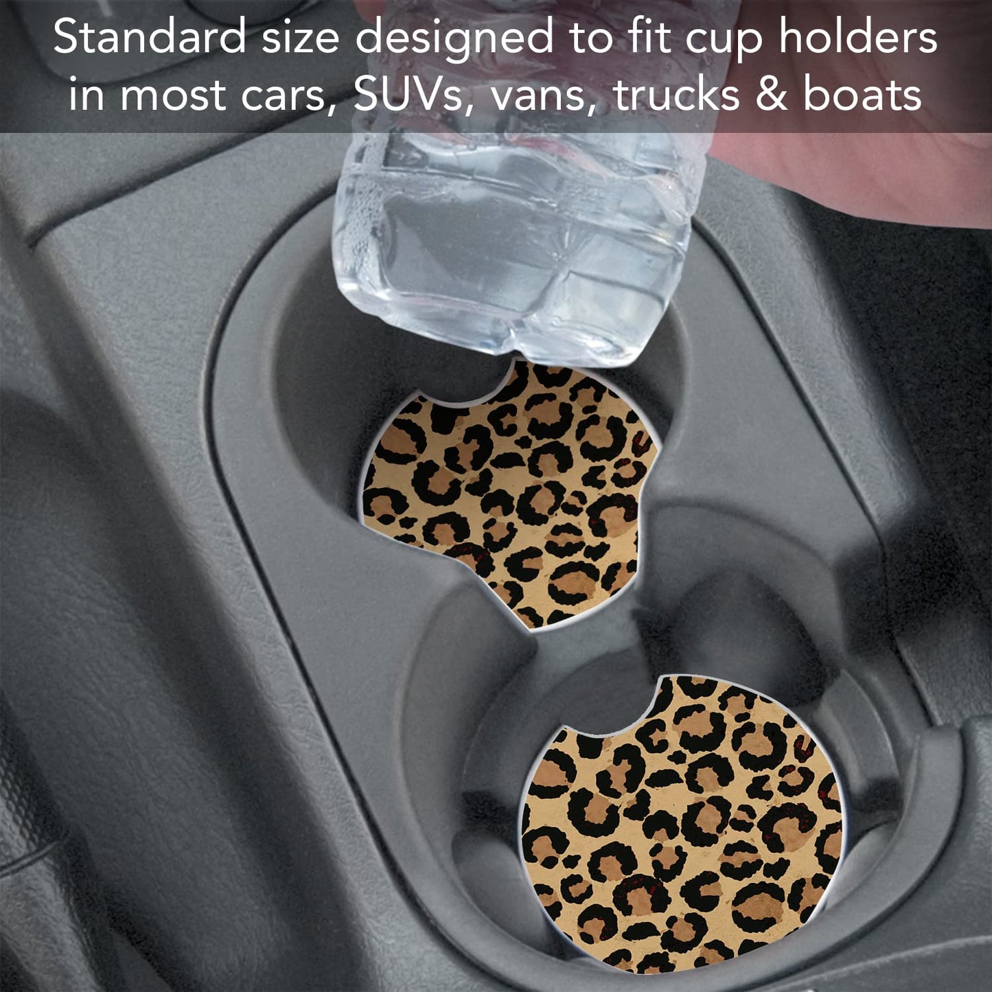 Thirstystone "Leopard Print" Single Absorbent Stone Car Coaster