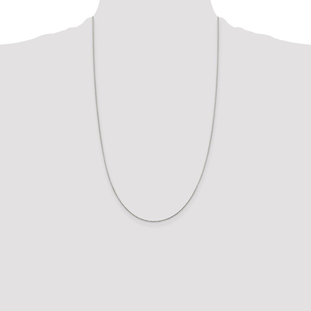 Sterling Silver .85mm Diamond-cut Round Spiga Chain 26 Inches
