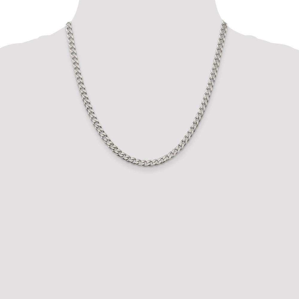 Sterling Silver Polished 5mm Curb Chain 20 Inches