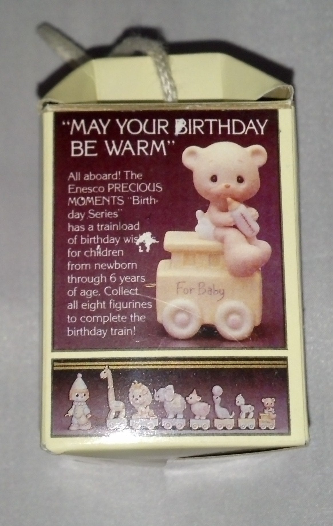 Precious Moments May Your Birthday be Warm Teddy Bear for Baby Porcelain Figurine