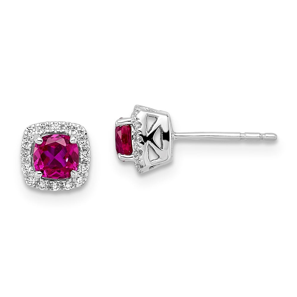 10kw ANT Created Ruby and Diamond Earring