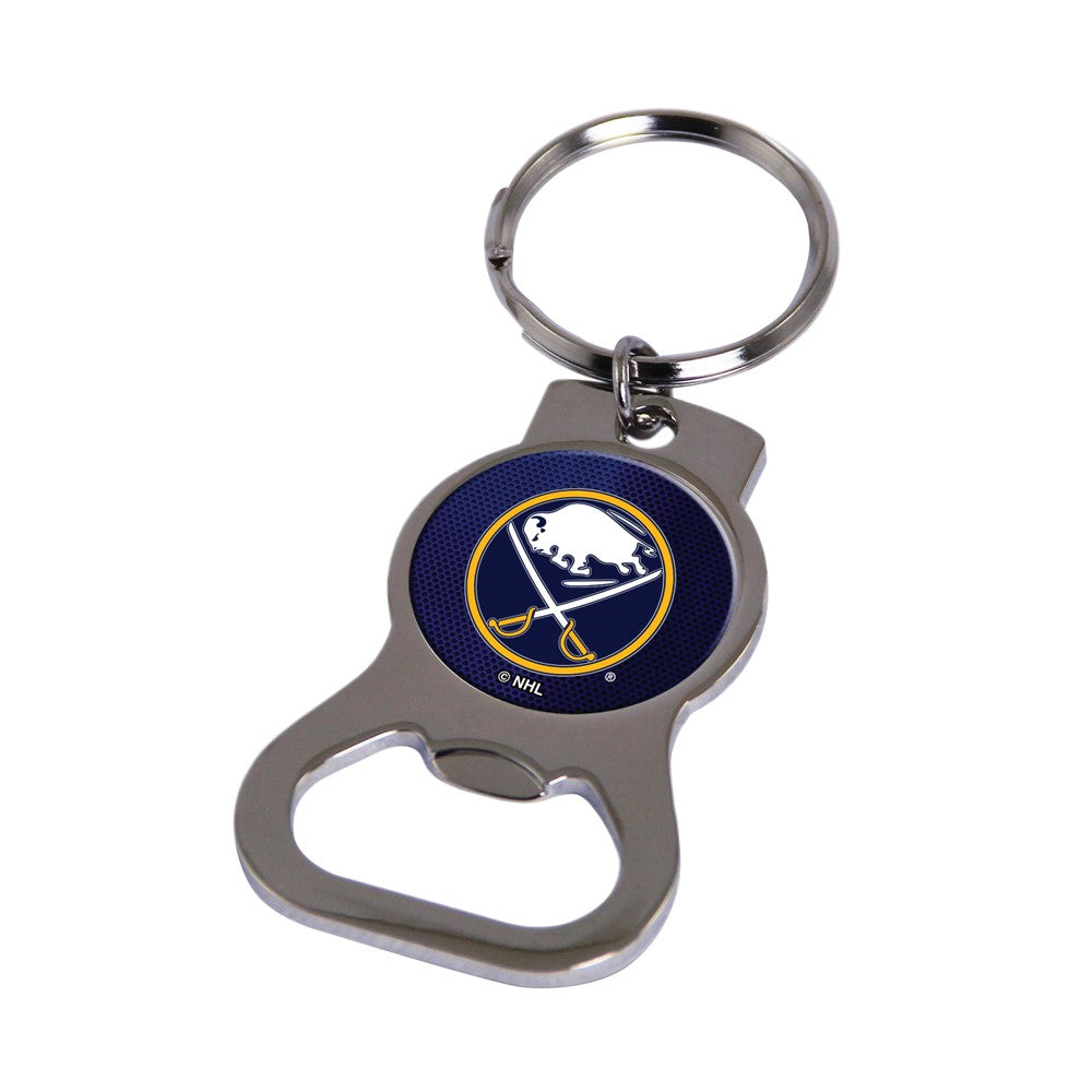 NHL Buffalo Sabres Silver-tone Bottle Opener Key Ring by Rico Industries QGC6363