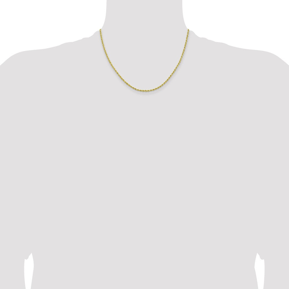 10k 2mm Lightweight D/C Rope with Lobster Clasp Chain