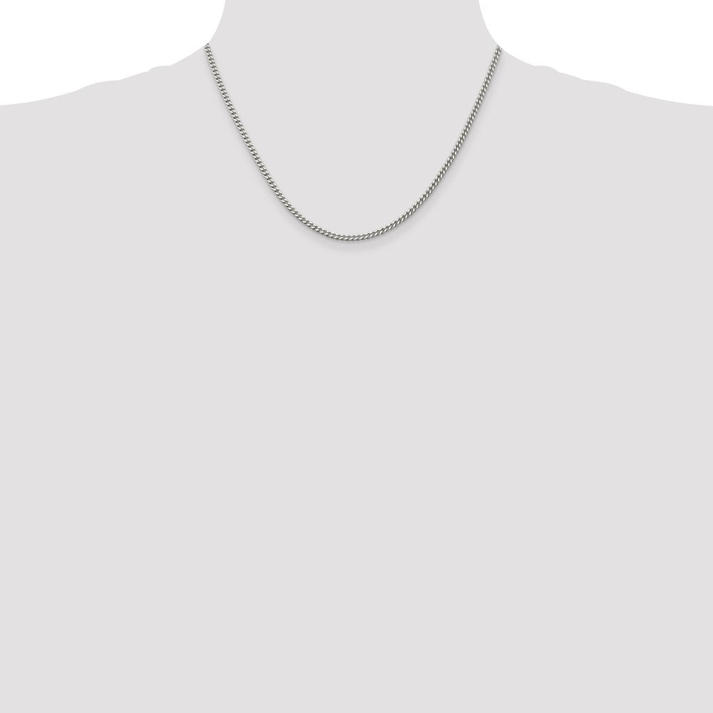 Sterling Silver 3mm Curb Chain 18 Inches