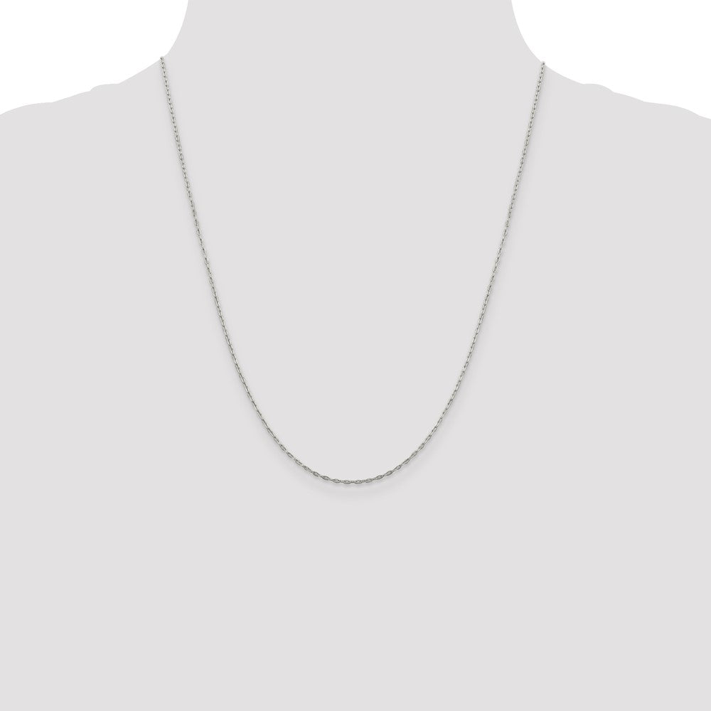 Sterling Silver 1.4mm Flat Oval Cable Chain w/4in ext.