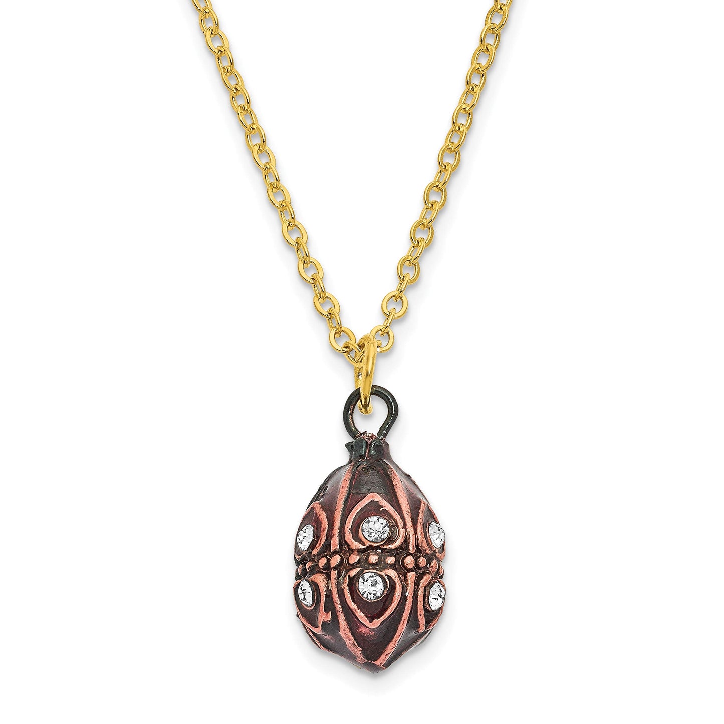 Pewter Fantasy Red Musical Egg