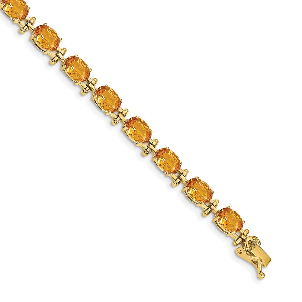 14k Citrine Bracelet 7 inches