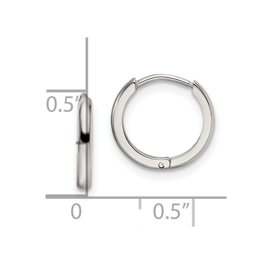 Stainless Steel Polished 1.4mm Endless Hinged Hoops