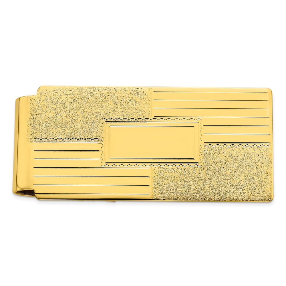 Gold-plated Kelly Waters Coat of Arms Hinged Money Clip QGL8765