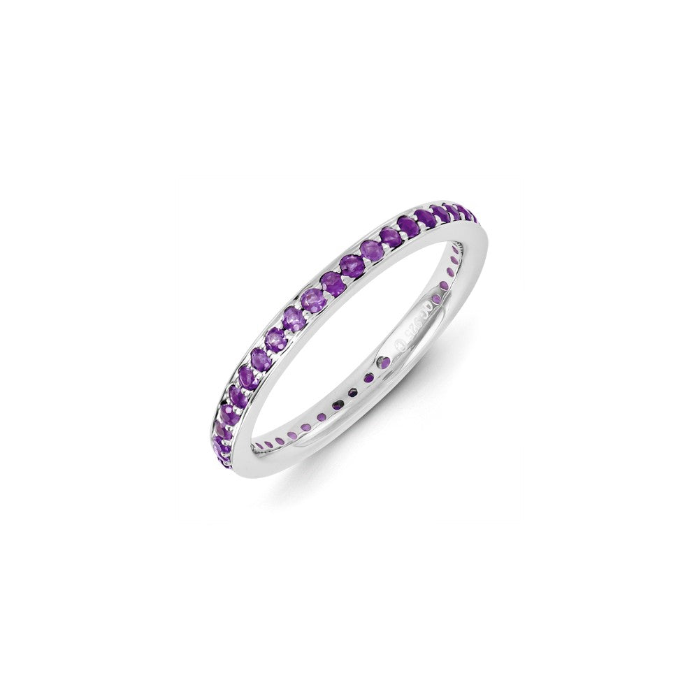 Sterling Silver Stackable Expressions Amethyst Ring