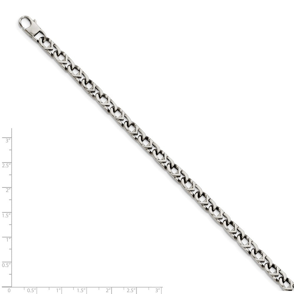 Stainless Steel Polished 6mm 8.5in Bracelet 8.5 inches