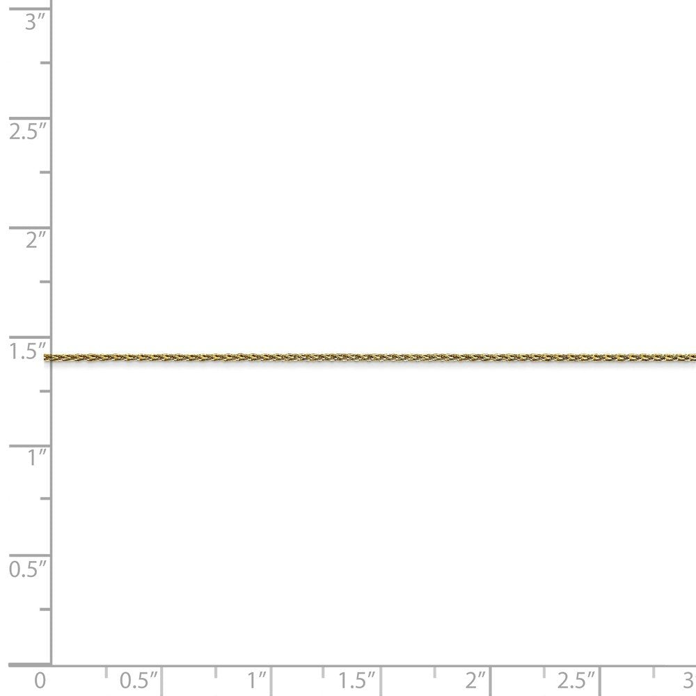 10k 1mm Parisian Wheat Chain Anklet
