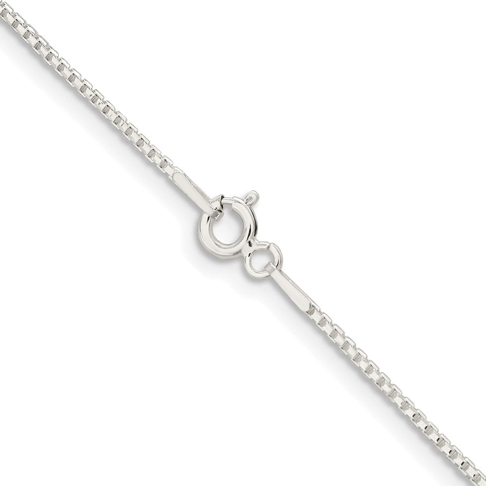 Sterling Silver Rhodium-plated 1.1mm Diamond-cut Round Box Chain w/4in ext.
