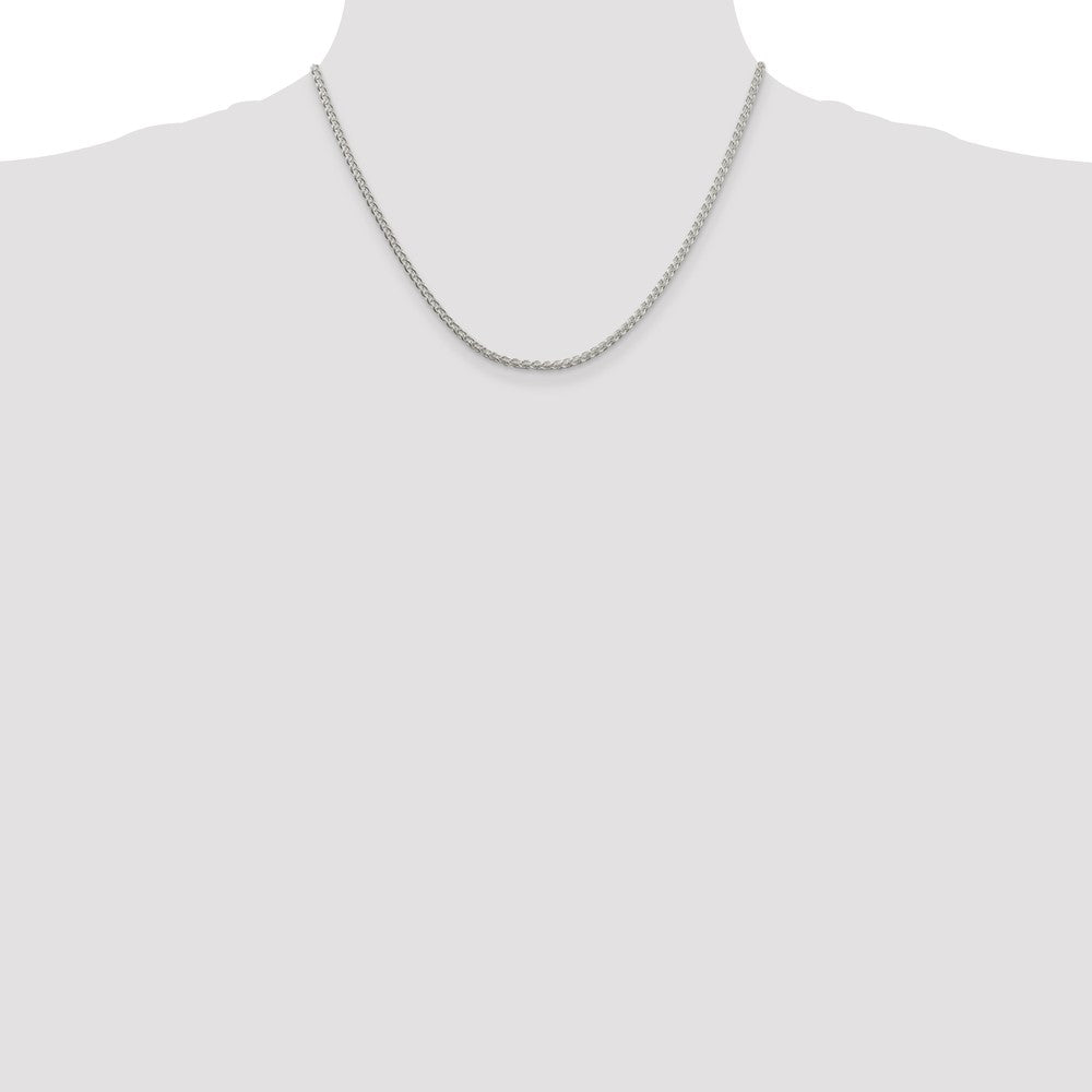 Sterling Silver 2.5mm Round Spiga Chain 18 Inches