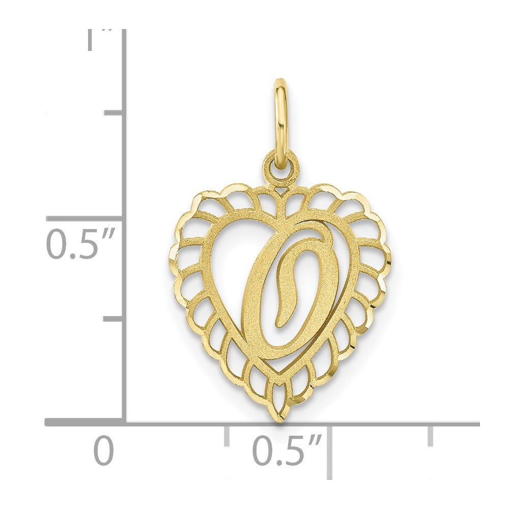 10k Gold Initial O Charm
