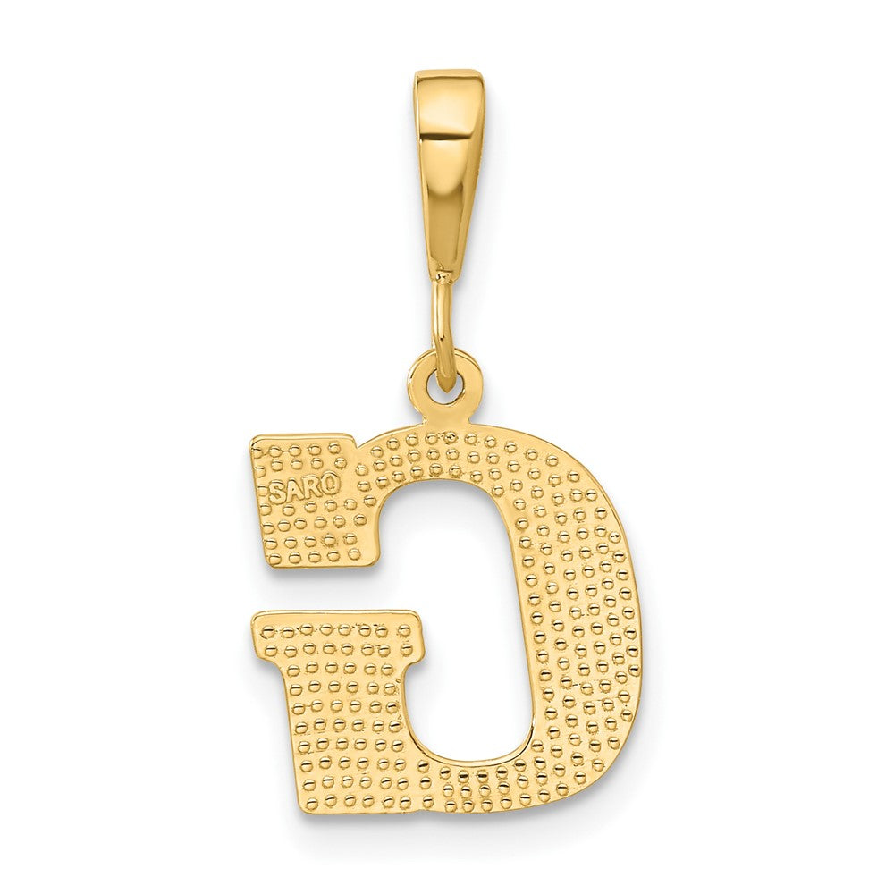 10KY Initial G Pendant