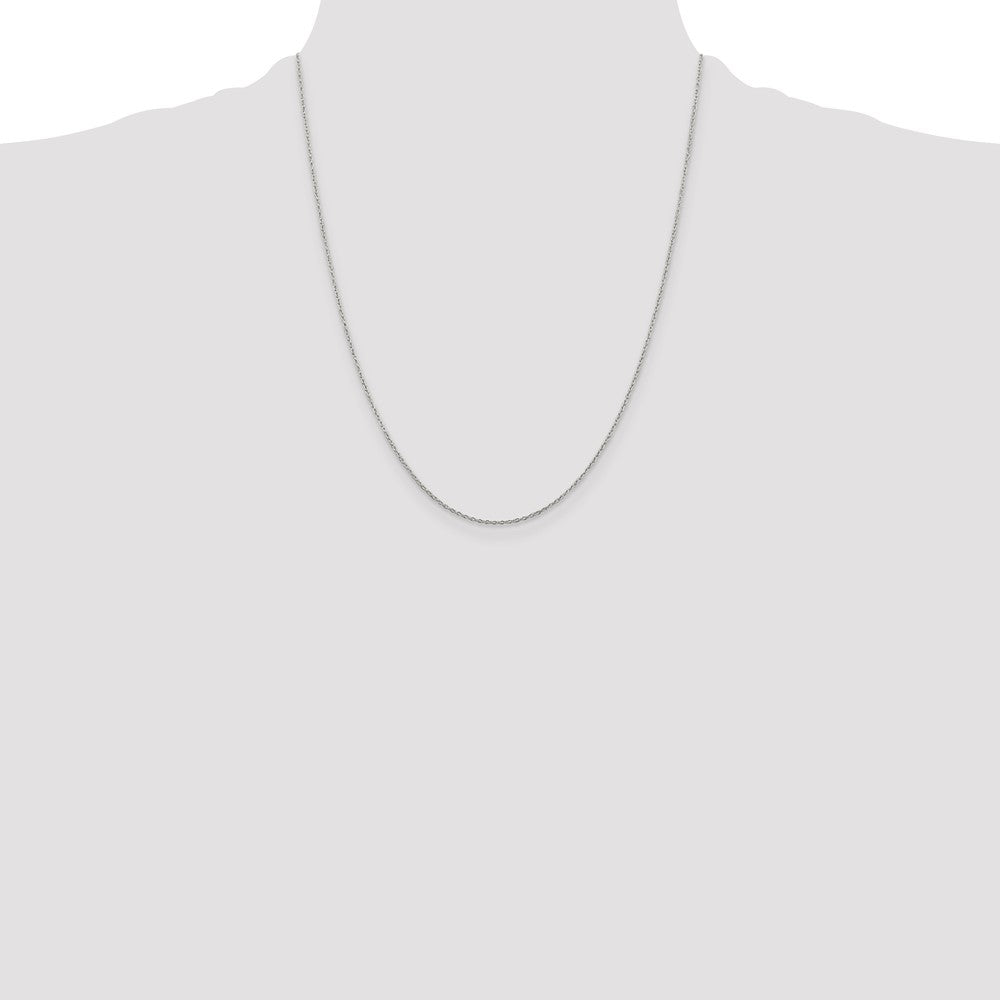 Sterling Silver 1.30mm Forzantine Cable Chain w/4in ext.