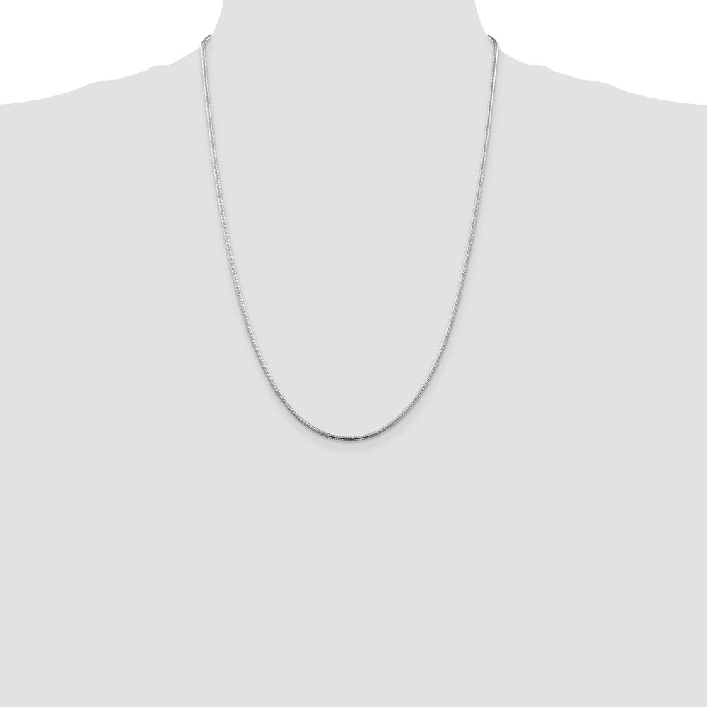 Sterling Silver 1.75mm Snake Chain 24 Inches