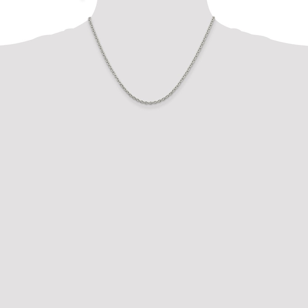 Sterling Silver 2.75mm Cable Chain 18 Inches