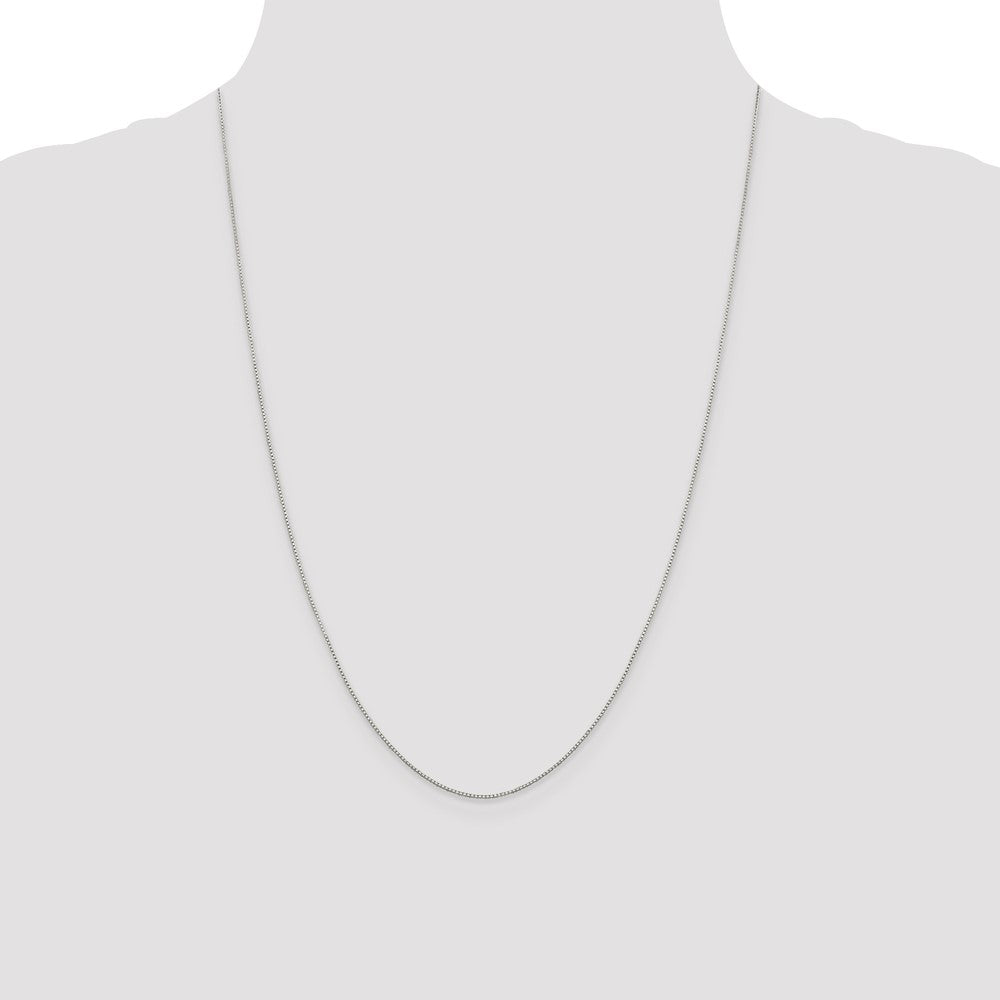 Sterling Silver .8mm 8 Sided Diamond-cut Box Chain 24 Inches