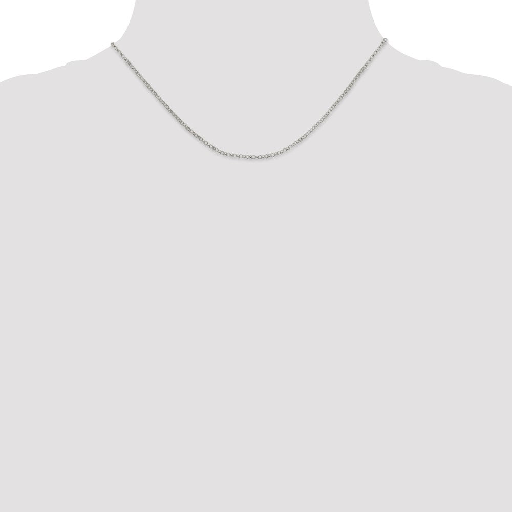 Sterling Silver 2mm Rolo Chain 16 Inches