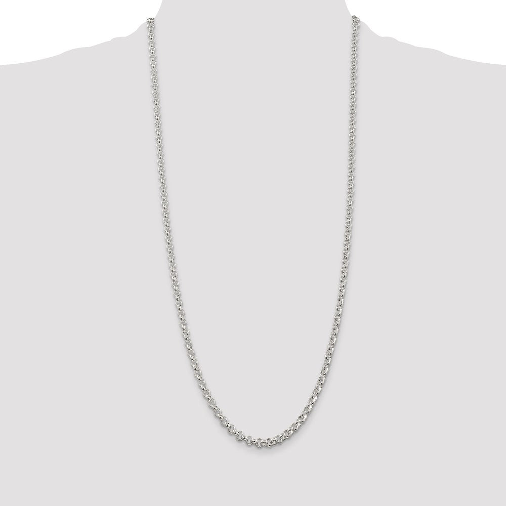 Sterling Silver 4.6mm Rolo Chain 30 Inches