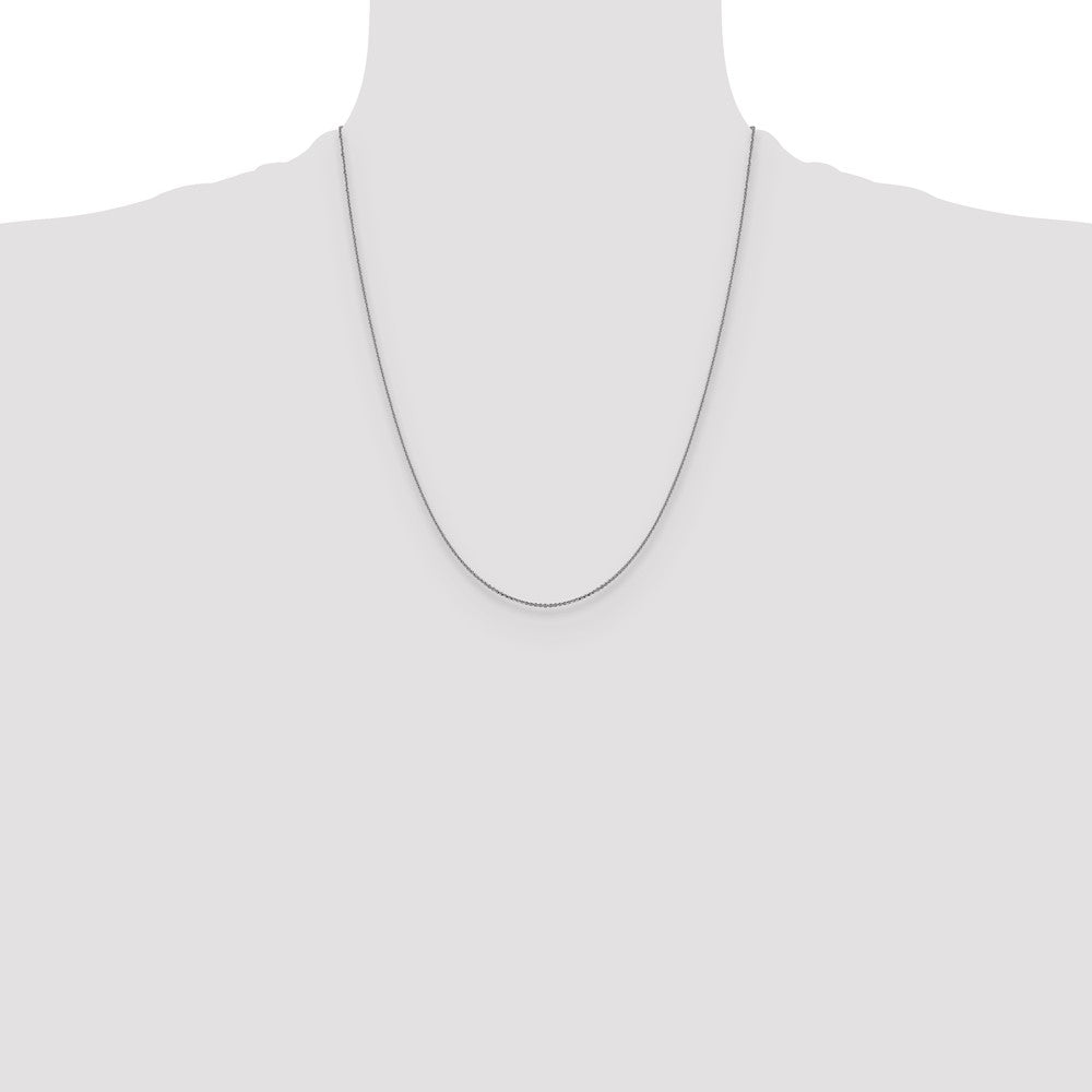 14K White Gold 1.0 mm D/C Cable Chain