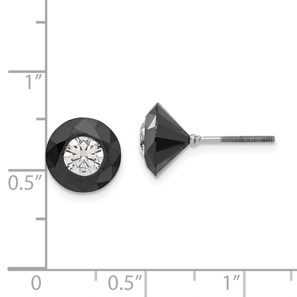 White Night 5.50ct. Black & White AA Diamond Stud Earrings