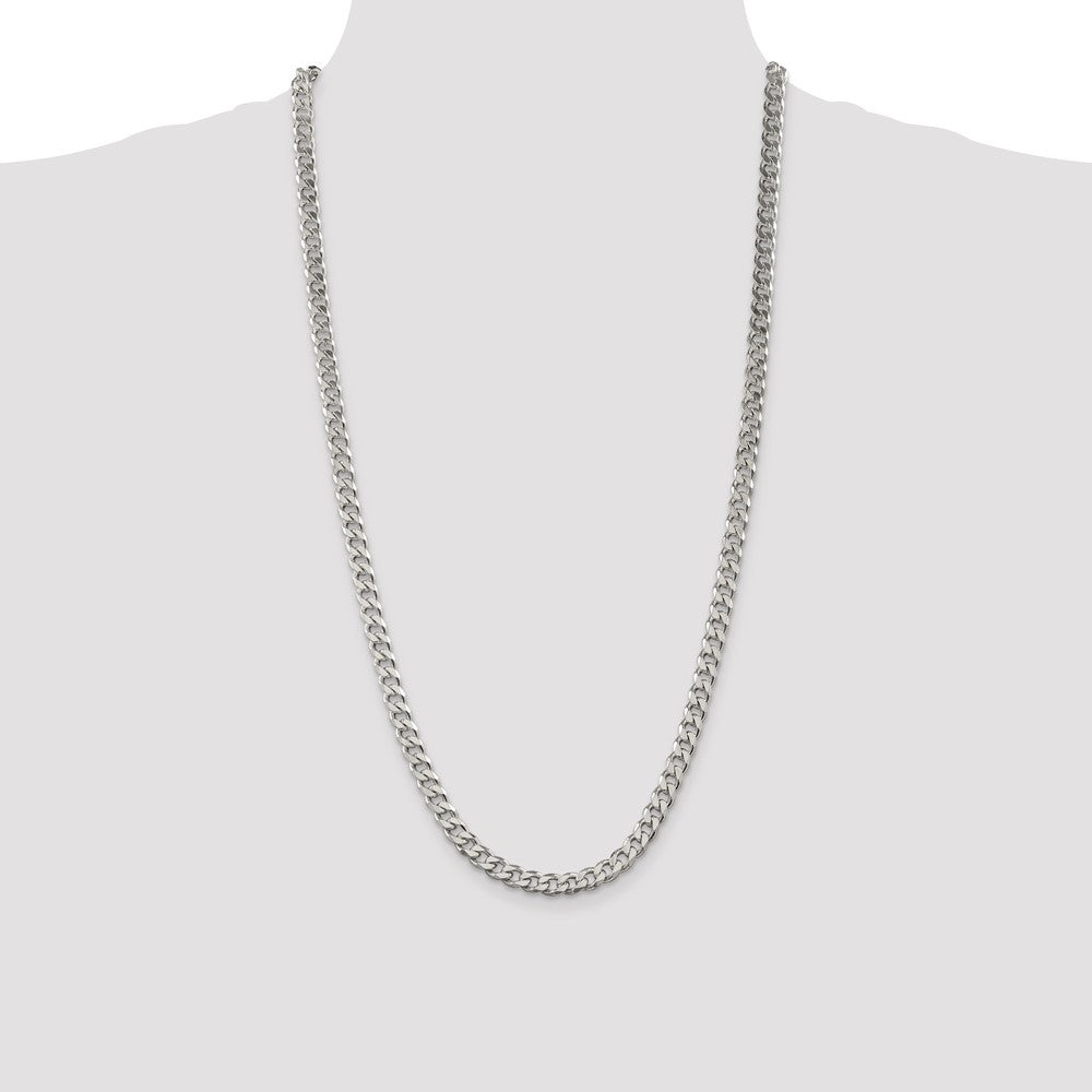 Sterling Silver 6.5mm Curb Chain 28 Inches