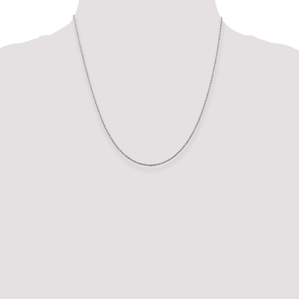 Sterling Silver 1.3mm Loose Rope Chain 20 Inches