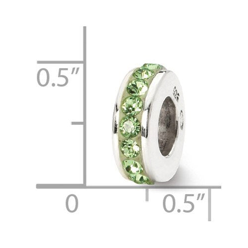 Sterling Silver Reflections August Single Row Preciosa Crystal Bead