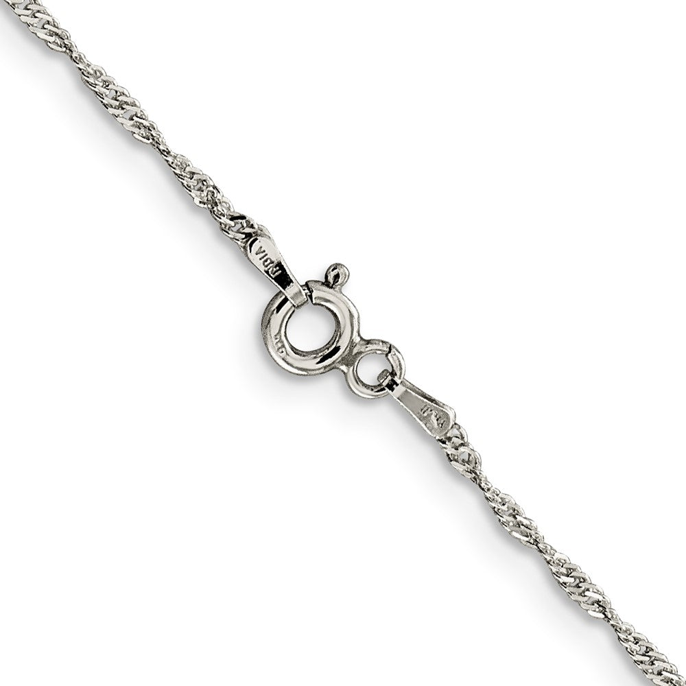 Sterling Silver 1.4mm Singapore Chain 18 Inches