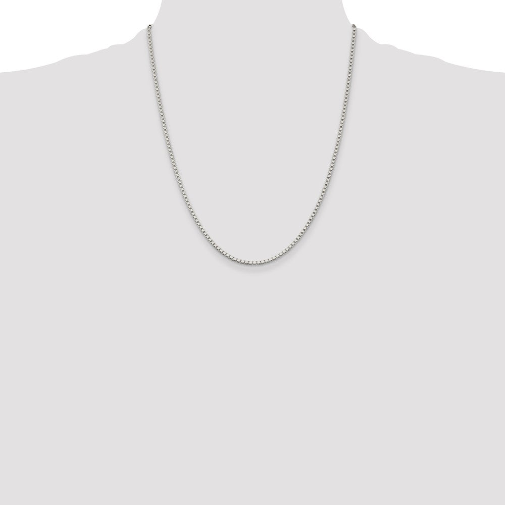 Sterling Silver 2mm Box Chain w/4in ext.