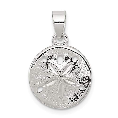 Sterling Silver Polished Sand Dollar Pendant