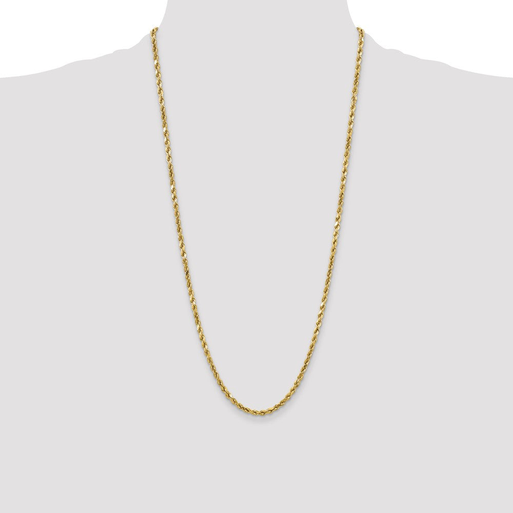 10k 4mm Semi-solid D/C Rope Chain