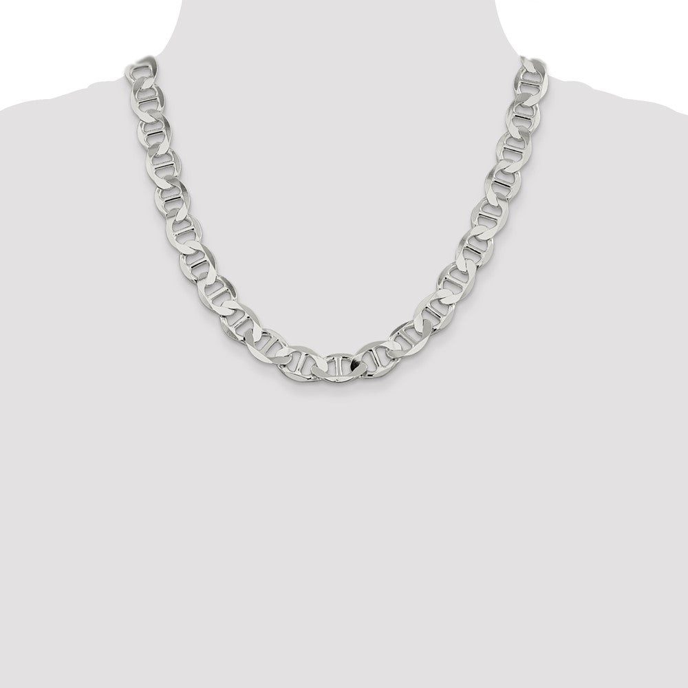 Sterling Silver 12.3mm Flat Anchor Chain 20 Inches