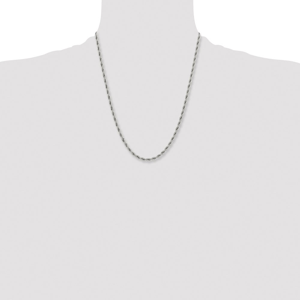 Stainless Steel Polished 4mm 22 inch Rope Chain