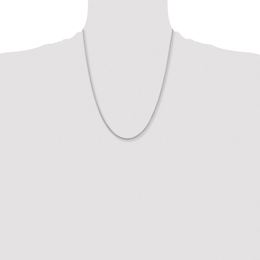 Stainless Steel Polished 2.4mm 22in Snake Chain