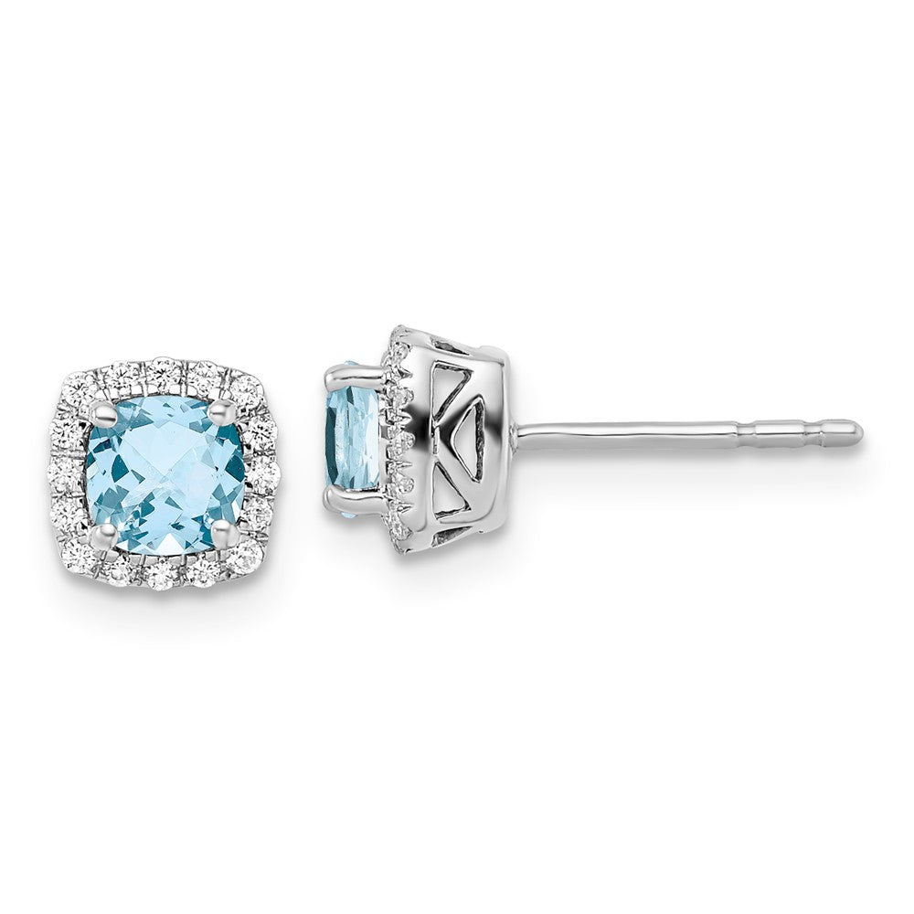 10ky ANT Aqua and Diamond Earring version