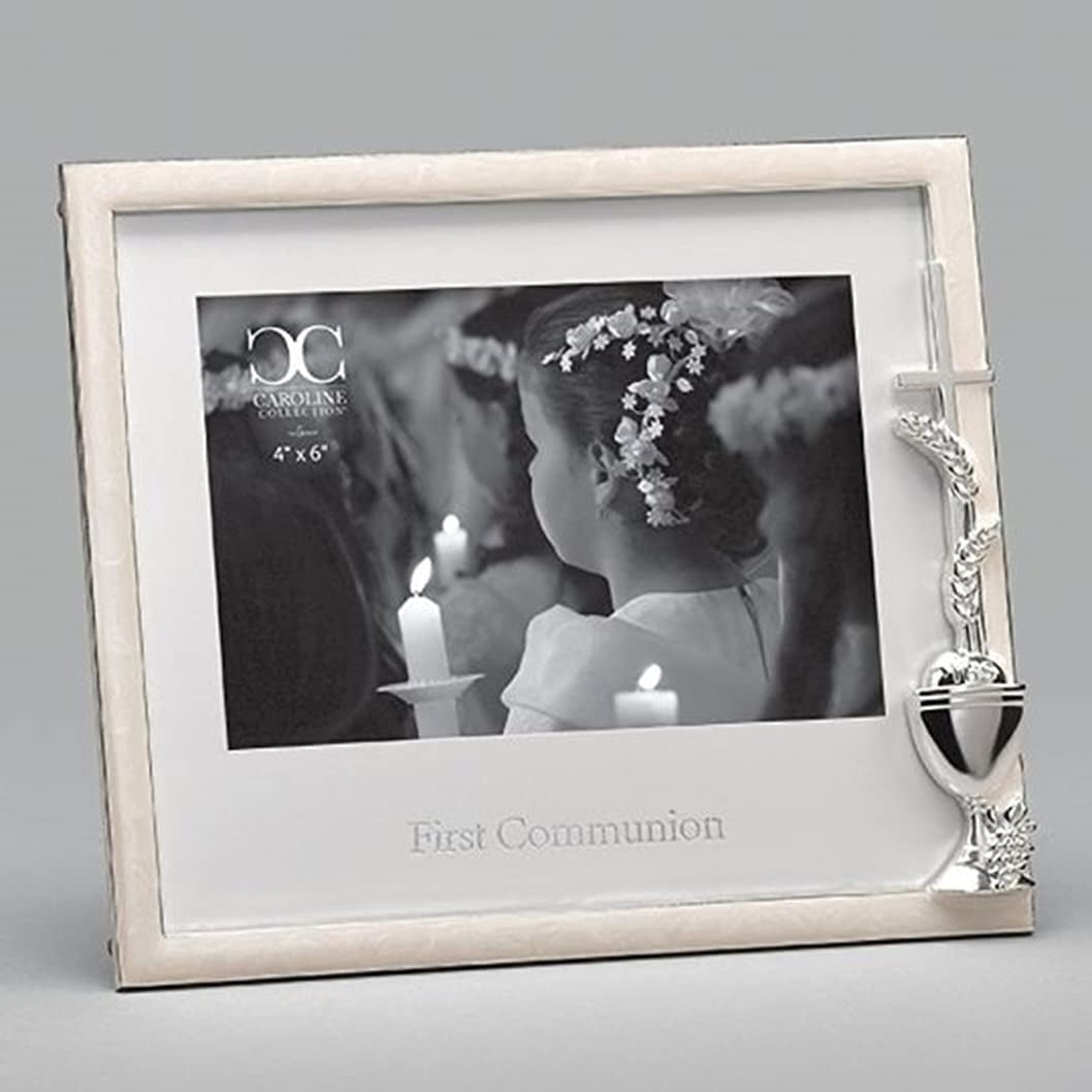 Roman 19674 Wheat and Chalice with Cross Frame 6X4, 7-inch Height